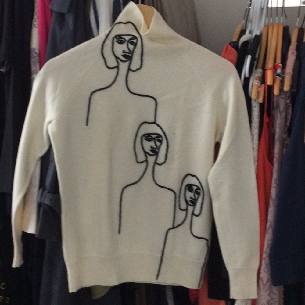 VICTORIA BECKHAM TURTLE NECK SWEATER - ORELOVED AS IS CONDITION